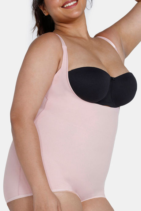 Zivame High Compression Short Length Shaper Bodysuit - Sepia Rose — image 9